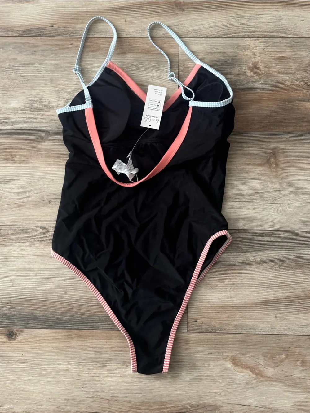 Cupshe In Your Dreams Black One-Piece Swimsuit Medium NWT